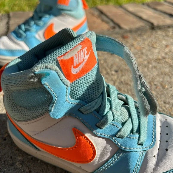 Nike Court Borough Mid 2 White/Black/Red Size 11C - Picture 6 of 9